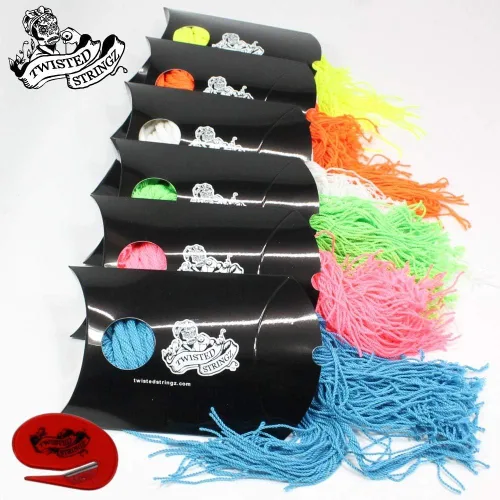 Miniatura 2 de Twisted Stringz Cuerdas Yo-Yo – Poliéster – Cuerda YoYo Regular Sólida – Paquete de 100 (Verde Sólido)