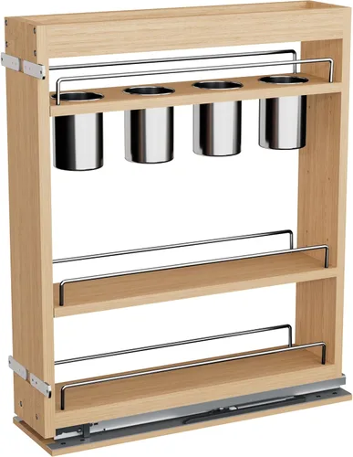 Miniatura 10 de DINDON Organizador de gabinete extraíble para especias, (8 pulgadas de ancho x 21.9 pulgadas de profundidad x 25.2 pulgadas de alto) organizador