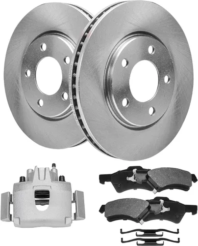 Miniatura 88 de Detroit Axle - 4 rotores de freno para Ford 2012 2013 2014 F-150 Lobo, repuesto de rotores de freno de disco: rotor delantero de 13.78 pulgadas