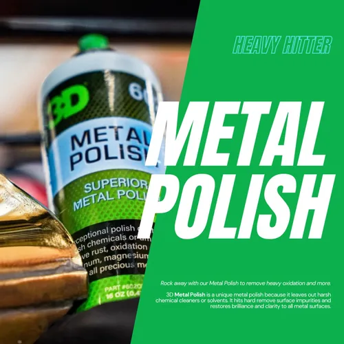 Miniatura 3 de 3D Pulidor de Metal – Pulidor de Metal para Automóviles de Servicio Pesado para Aluminio, Cromo, Latón, Cobre, Plata – Elimina la Oxidación