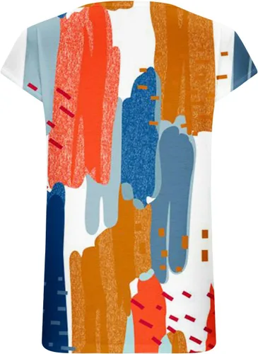 Miniatura 4 de Ceboyel Camisetas degradadas para mujer, manga casquillo, blusas de verano, camisas con cuello en V, túnica de vestir, casual, ropa de mujer 2023