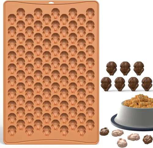 Miniatura 8 de Crethinkaty Mini molde de Navidad, moldes de silicona para hombre de jengibre, 100 moldes de silicona con forma de hombre de jengibre de cavidad