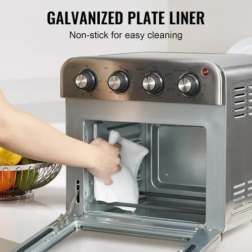 Miniatura 6 de VEVOR Horno tostador con freidora de aire 7 en 1, horno de convección de 18 L, horno tostador de acero inoxidable de 1800 W, combo de encimera