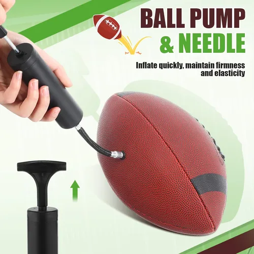 Miniatura 7 de Jerify 12 unidades de fútbol de cuero compuesto, tamaño oficial, pelota de fútbol inflable a granel con bomba para interiores y exteriores