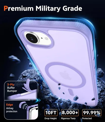 Miniatura 481 de FNTCASE Funda para iPhone 13 Pro-Max: Fundas magnéticas transparentes compatibles con Magsafe Slim anti amarillamiento protección contra caídas