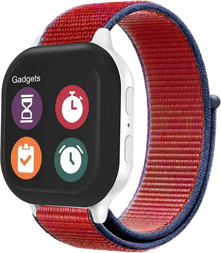 Miniatura 8 de OWKEY Correa de repuesto para niños compatible con Gizmo Watch 3 2 1/Gabb Watch 3e 3 2 1, correas de reloj de nailon transpirable con pasadores