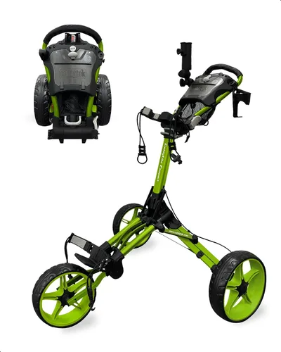 Miniatura 13 de Caddytek CaddyLite Compact - Carrito de golf plegable de aluminio ligero de 3 ruedas con sistema de plegado cuádruple, ruedas EVA, mango ajustable