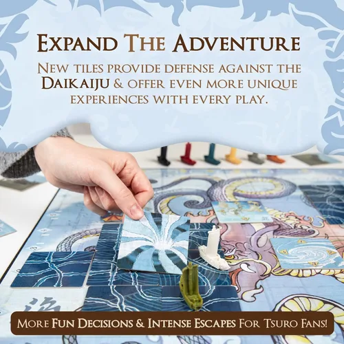 Miniatura 3 de Tsuro of The Seas - Juego de mesa de estrategia de construcción de caminos con monstruos marinos Aventura de colocación de azulejos para 2 a 8