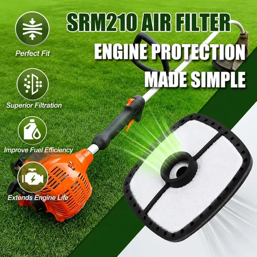 Miniatura 4 de SRM210 Filtro de aire de repuesto para soplador de recortadora Echo compatible con SRM225, GT-200R, PE-200, PPF-210, SRM-210, SRM-210SB, SRM-211