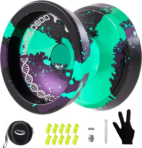 Miniatura 12 de C130 yoyo Profesional Sensible Yoyo Rodamiento para Principiantes Rodamiento No Sensible de Dedo Girar Yoyos Truco Yoyo Pro yoyos con Accesorios