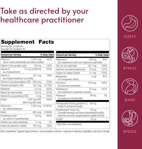 Miniatura 4 de Bariatric Advantage Ultra Multi Sin Hierro - Multivitamínico de alta potencia - para pacientes de cirugía bariátrica - Cápsula multivitamínica