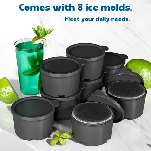 Miniatura 8 de Accesorio para rallar hielo para batidora de pie KitchenAid, máquina de cono de nieve para KitchenAid con 8 moldes para hielo, accesorio de afeitado