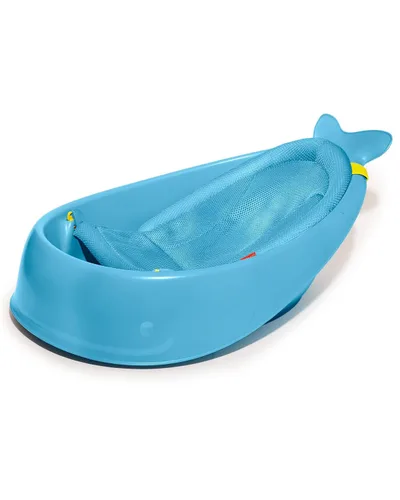 Bañera para bebés Skip Hop Moby, 3 en 1 Smart Sling Tub, azul, Azul