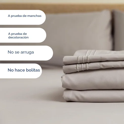 Miniatura 6 de Flex Top - Juego de sábanas de 4 piezas tamaño King con cabeza dividida, ultrasuave, transpirable y refrescante, ropa de cama de lujo de hotel