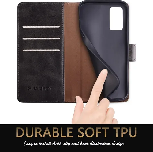 Miniatura 6 de SUANPOT Funda de piel tipo cartera para Samsung Galaxy Note 20 5G de 6.7 pulgadas con bloqueo RFID, tarjetero para tarjetas de crédito, funda