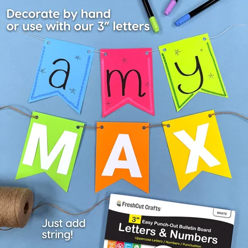 Miniatura 5 de 80 banderas de papel para bricolaje, banderines brillantes, grandes (3.75 x 5 pulgadas), banderines en blanco hechos en Estados Unidos