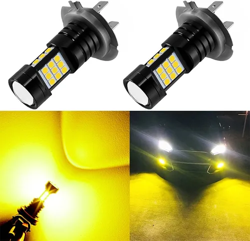Miniatura 27 de AUXLIGHT H1 Bombillas LED antiniebla DRL, 3000 lúmenes, bombillas de repuesto extremadamente brillantes para automóviles, camiones, amarillo dorado