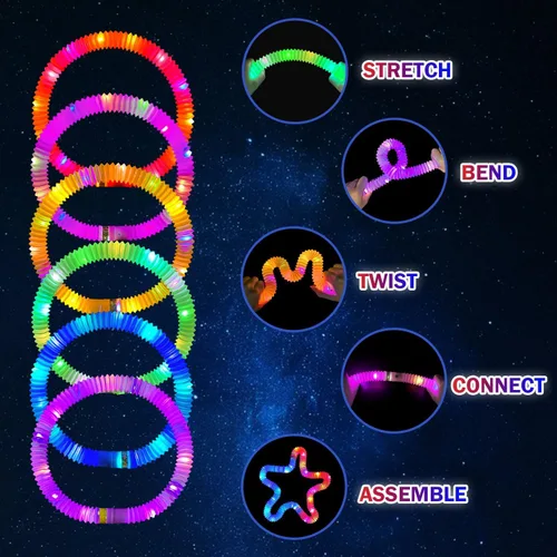 Miniatura 5 de Bastones luminosos para fiestas de 18 unidades, suministros de regalo para niños, juguetes esenciales de campamento, regalos para niños, tubos