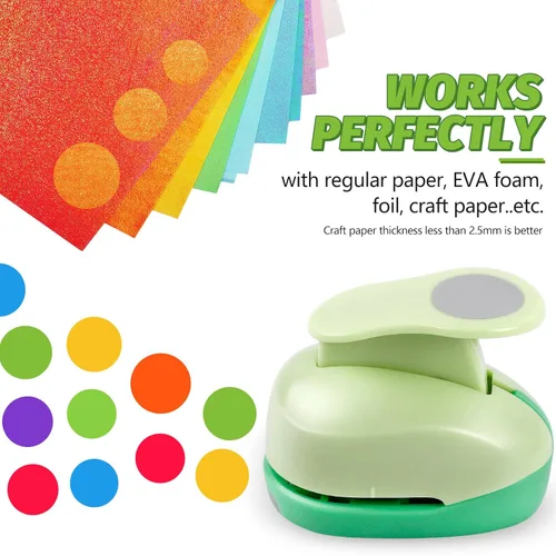 Miniatura 5 de UCEC Perforadora de papel, perforadora de círculos de 3 pulgadas, perforadora grande de agujeros, círculos de papel, perforadora para manualidades
