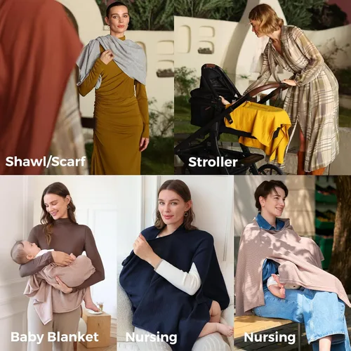 Miniatura 5 de Momcozy Funda de lactancia para lactancia, poncho suave de privacidad, chal de lactancia multiusos, fundas portátiles para lactancia materna