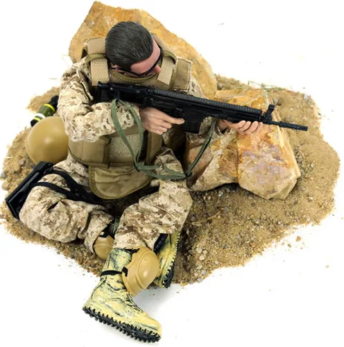 Miniatura 5 de Juego de figuras de acción militares de 12 pulgadas, juego de figuras de acción a escala 1/6 con armas y accesorios
