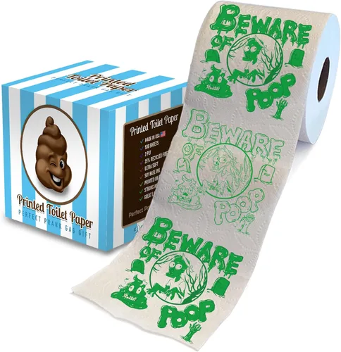 Miniatura 14 de Printed TP Papel higiénico impreso con texto en inglés "Beware of Devil" de Halloween, rollo de papel higiénico aterrador para sorpresa, broma, Rojo