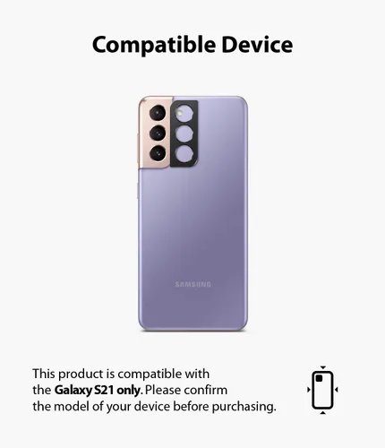 Miniatura 9 de Ringke Estilo de cámara compatible con Samsung Galaxy S21 Protector de lente de cámara - Negro