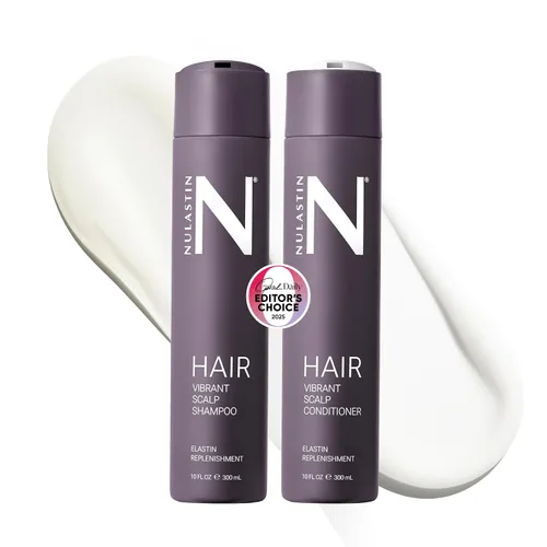 NULASTIN Champú + acondicionador Duo - Champú vibrante para cuero cabelludo (10 onzas líquidas) y acondicionador de cabello vibrante para el cuero
