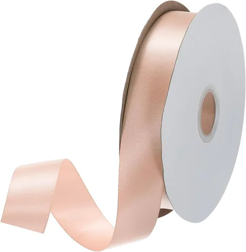 Miniatura 379 de MECCANIXITY Cinta de satén de 3/8 pulgadas de 50 yardas, de grogrén, de seda sólida, fina para ramo de boda, para regalo del día de San Valentín