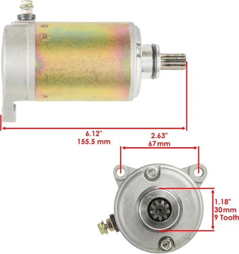 Miniatura 2 de Caltric Motor de arranque compatible con Bombardier Can-Am Commander 1000 Std/Ltd/Max 2011-2014