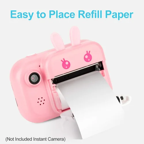 Miniatura 5 de Rollo de papel de impresión de 10 rollos de repuesto funciona con cámara instantánea MINIBEAR Instantánea, apto para la mayoría de los niños, rollo
