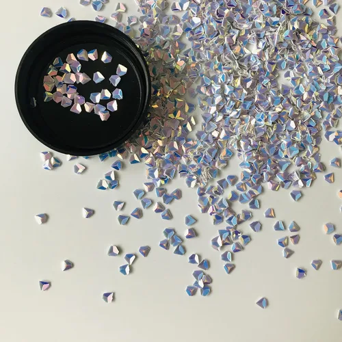 PrettyG Paquete de 0.35 oz/paquete – Lentejuelas con purpurina en forma de diamante 3D de 0.118 pulgadas – Festival Rave Belleza Maquillaje Cara