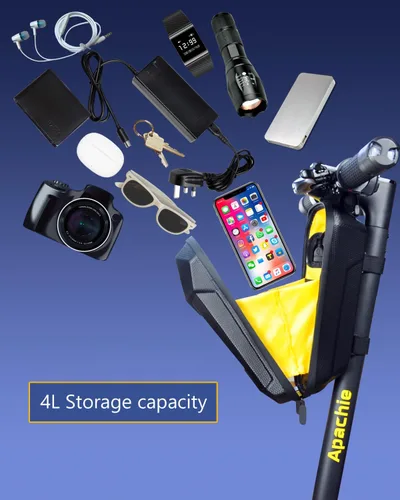 Miniatura 3 de Bolsa de almacenamiento para scooter con puerto de carga USB, bolsas de manillar para patinete eléctrico, bicicleta eléctrica, ebike Correas largas