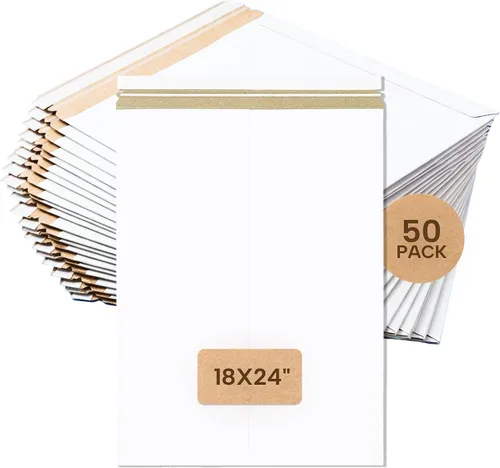 Miniatura 8 de BOX USA Sobres rígidos de 6 x 8 pulgadas (paquete de 100 unidades), sobres de cartón para fotos, tarjetas de intercambio, impresiones pequeñas, se