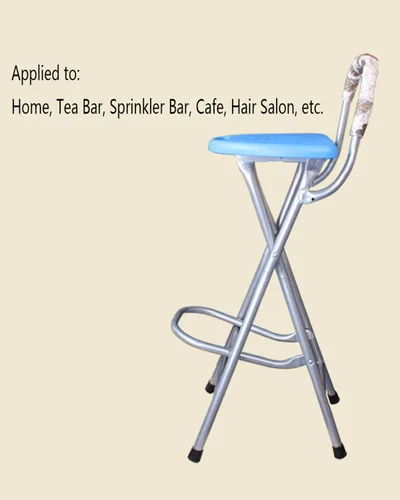 Miniatura 9 de Taburete de bar plegable de 28 pulgadas con respaldo, taburete plegable portátil Counter Height Foldable Stool,Tall Bar Stools for Outdoor Camping