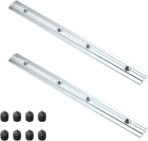 Miniatura 10 de Soporte de esquina recto interior conector de ranura de acero al carbono 3.94x0.39x0.20 pulgadas (LxWxT) Perfil de extrusión conectar piezas