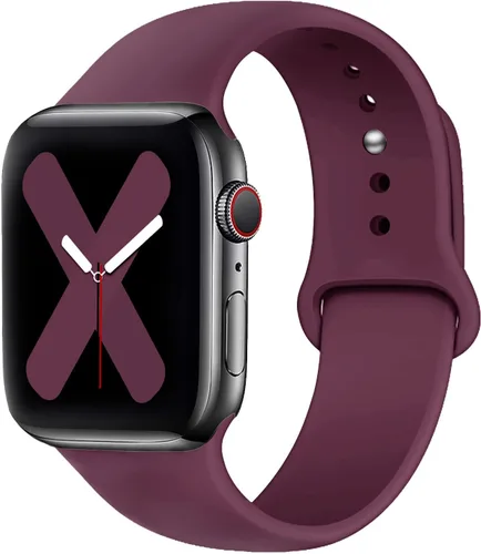 Miniatura 21 de Saucyi Compatible con Apple Watch Band 1.614 in 1.575 in 1.496 in 1.929 in 1.772 in 1.732 in 1.654 in, correa deportiva de silicona suave con cierre