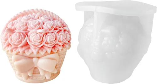 Miniatura 10 de Molde de vela para el día de San Valentín para hacer velas, molde de silicona 3D para fundición de resina, bricolaje yeso, arcilla polimérica, Oso