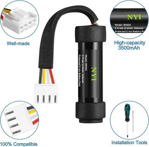 Miniatura 4 de NYI Reemplazo de batería de 3500 mAh compatible con Harman Kardon Onyx Studio 5, Onyx Studio 6 altavoz inalámbrico Bluetooth - Potencia de larga
