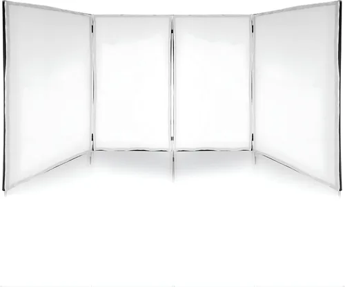 Pyle Pantalla de Cubierta Plegable para Cabina de DJ - Tablero Frontal Portátil para Eventos Fachada Pantalla de Proyector de Luz de Video Panel