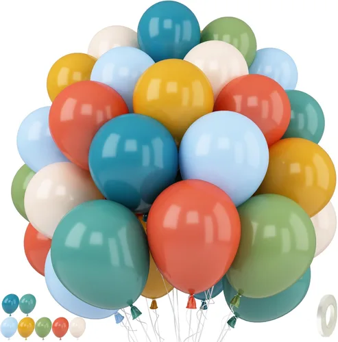 Miniatura 13 de Globos de látex blanco dorado rosa claro, 35 piezas