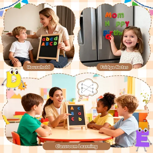 Miniatura 6 de GINMIC Letras y Números Magnéticos con Tablero Magnético, Imanes Alfabeto ABC, Juguetes de Aprendizaje y Educación - Símbolos Matemáticos