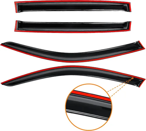 Miniatura 7 de AUXKO Protector de lluvia de ventana para Honda HRV 2023 2024 2025 2026 exterior con cinta adhesiva inastillable, protector de humo solar, visera