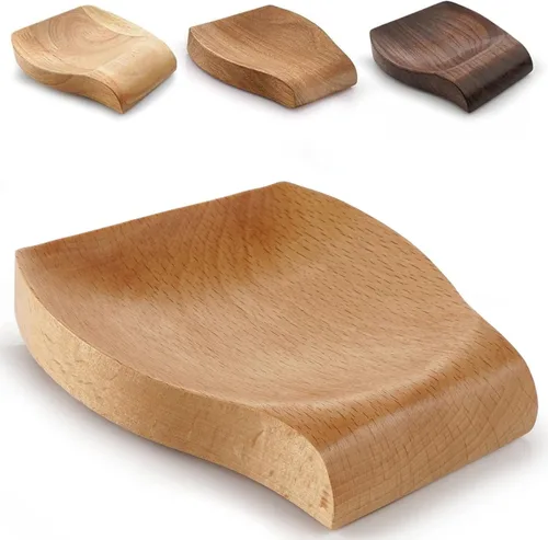 Zulay Kitchen Soporte para cuchara de madera para estufa, compacto de 4.5 pulgadas, soporte para espátula antideslizante artesanal para estufa y
