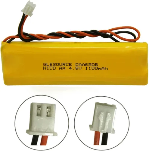 Miniatura 2 de Batería de iluminación de emergencia de 4.8 V 1100 mAh que reemplaza con LITHONIA D-AA650Bx4 Unitech Dual-Lite 0120859 Ni-CD AA 650mAh 4.8V