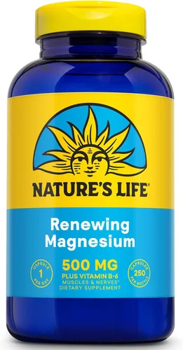 Natures Life Magnesio | 500 mg de magnesio para la salud ósea y muscular, suplemento para apoyar el alivio del estrés, el sueño, la salud del
