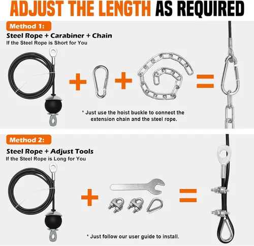 Miniatura 4 de Sistema de polea de cable de peso SERTT para gimnasio, accesorios actualizados de polea de cable para tracción LAT, flexión de bíceps, tríceps, Negro