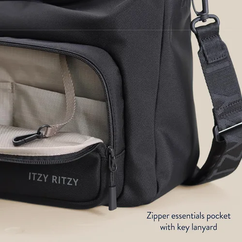 Miniatura 7 de Itzy Ritzy Belong - Organizador de carga para cochecitos y vagones, organizador convertible para cochecito y bolsa cruzada con correa ajustable