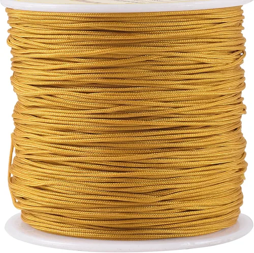 Miniatura 50 de KONMAY 1 rollo de cuerda de nailon para hacer pulseras de 150 yardas, trenzado de nailon Shamballa Macramé/cordón de cuentas de 0.4mm, cordón