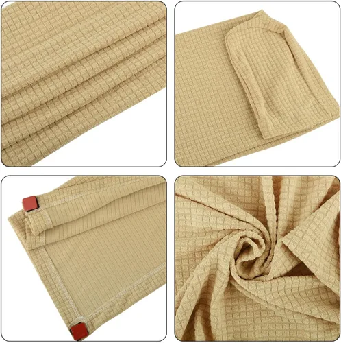Miniatura 5 de CM Funda antideslizante para reposabrazos de sofá, funda elástica antipolvo para sofá, sillón reclinable, protector de sofá, un par (caqui)